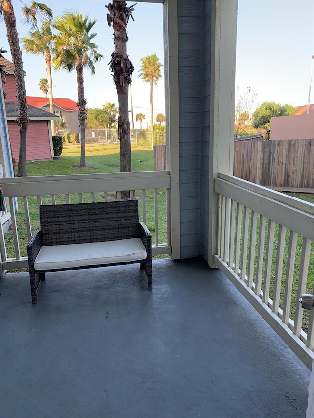 view of balcony