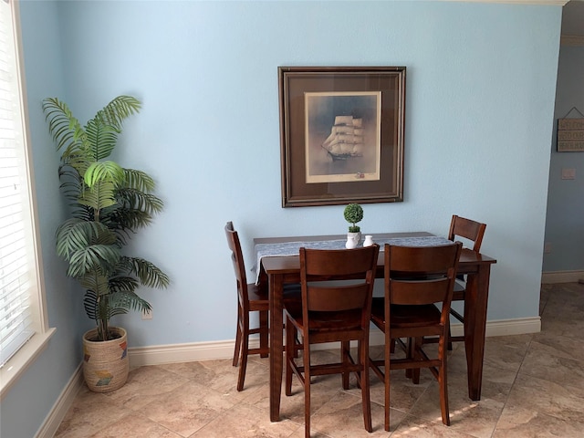 view of dining area