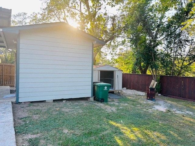 exterior space with a lawn