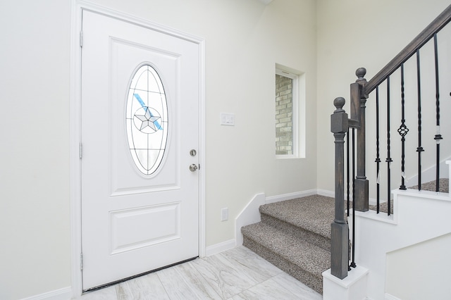 view of foyer entrance