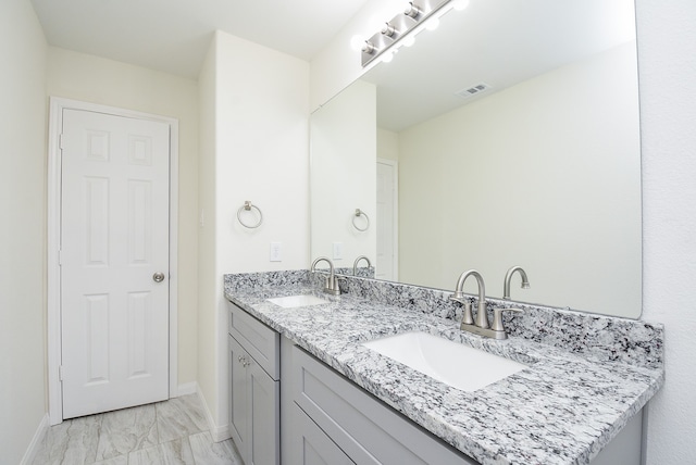 bathroom with vanity