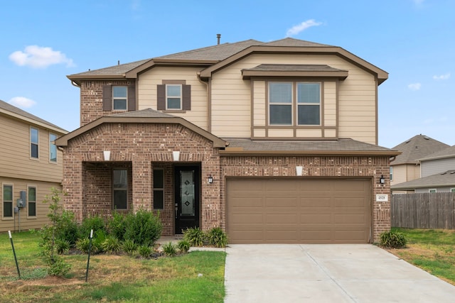 view of front facade featuring a garage