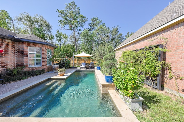 view of pool featuring a patio area