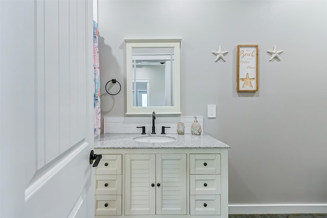 bathroom featuring vanity