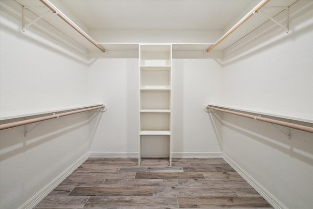 spacious closet featuring hardwood / wood-style flooring