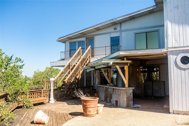 back of house with a patio area