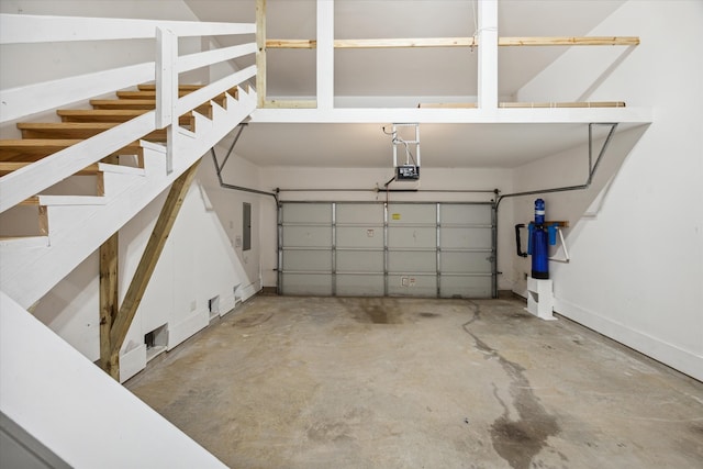 garage with electric panel