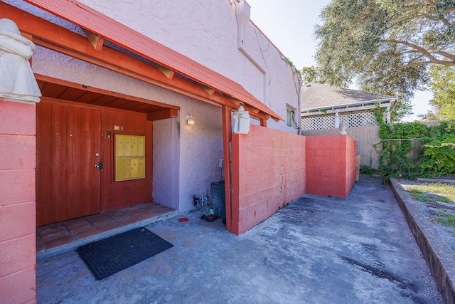 view of doorway to property