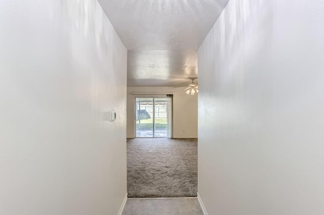 corridor with light carpet