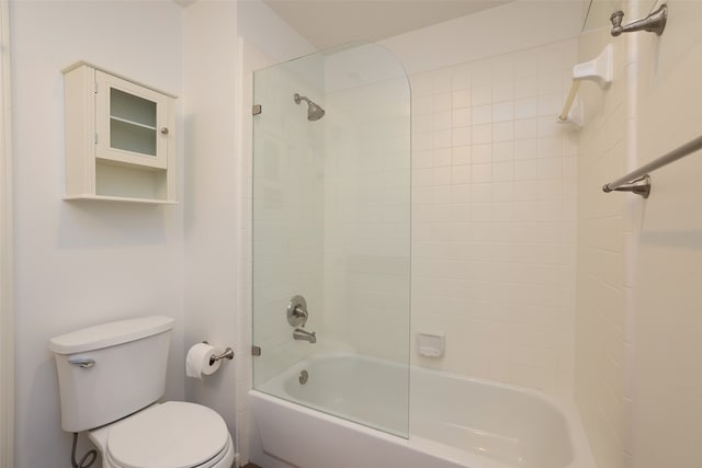 bathroom with shower / tub combination and toilet