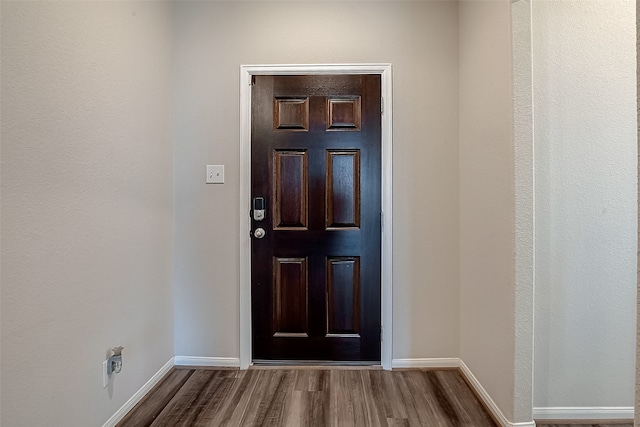 foyer featuring hardwood / wood-style floors