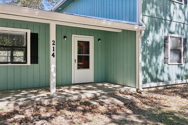 view of doorway to property