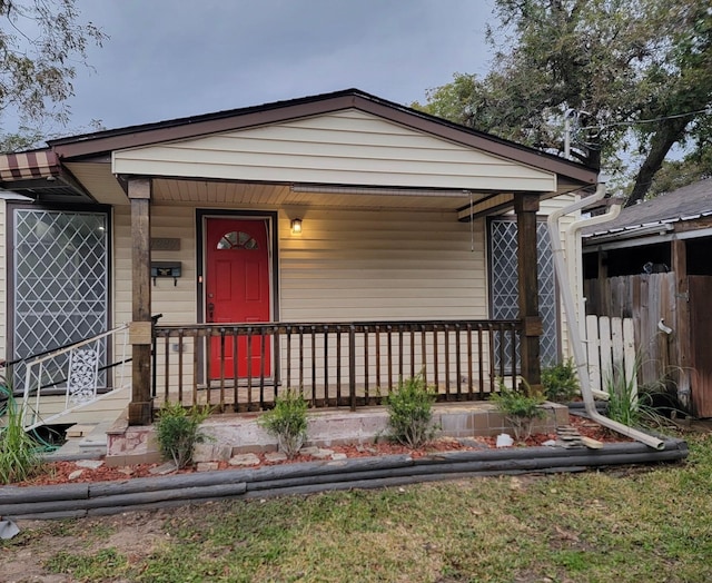 view of front of house with a porch