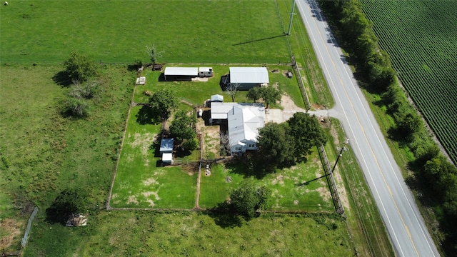 drone / aerial view featuring a rural view