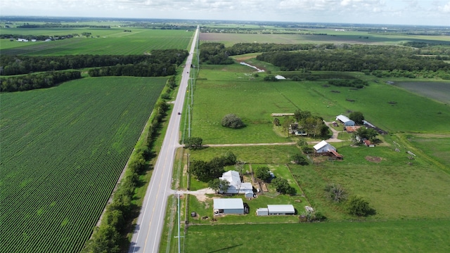 drone / aerial view featuring a rural view