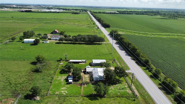 bird's eye view featuring a rural view