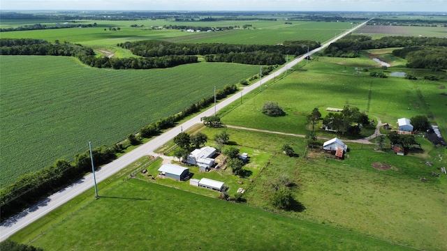 bird's eye view featuring a rural view