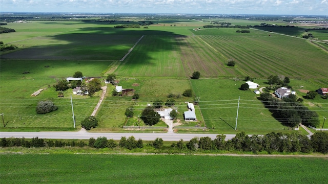 aerial view with a rural view