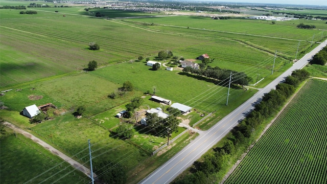 bird's eye view featuring a rural view