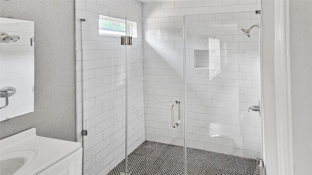 7120 Ave O, Houston, TX 77011 - bathroom featuring vanity and a stall shower