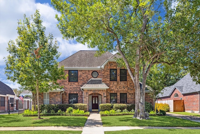 view of front of home featuring a front yard