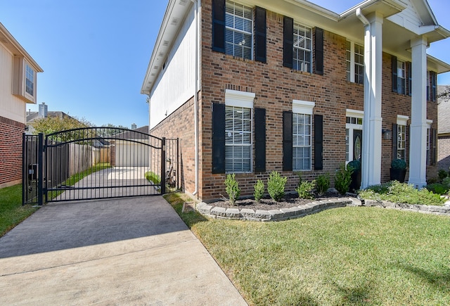 view of home's exterior with a yard