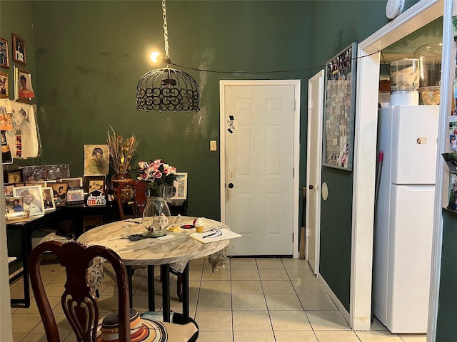 view of tiled dining space