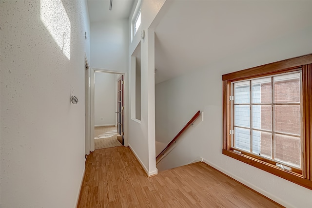 hall featuring light wood-type flooring