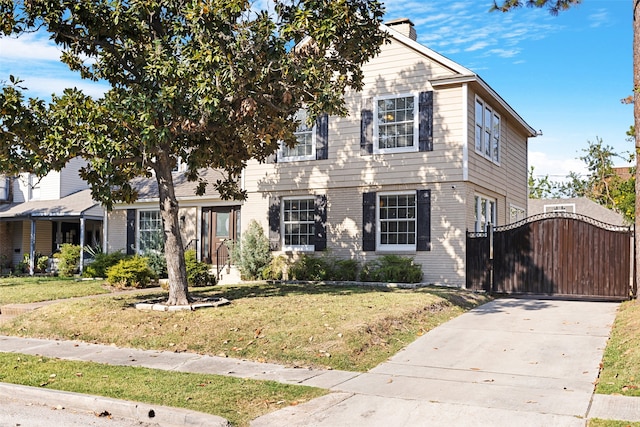 view of front of house featuring a front yard