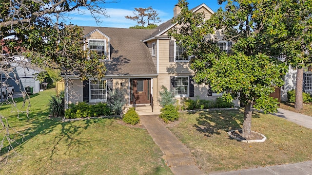 view of front of house featuring a front yard