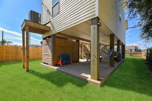 view of patio / terrace with central AC unit