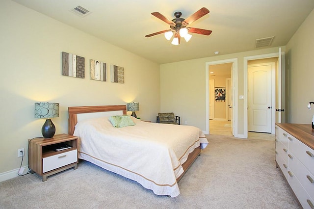 27827 Ramble Rock Ct, Katy, TX 77494 - bedroom featuring light colored carpet, baseboards, and a ceiling fan