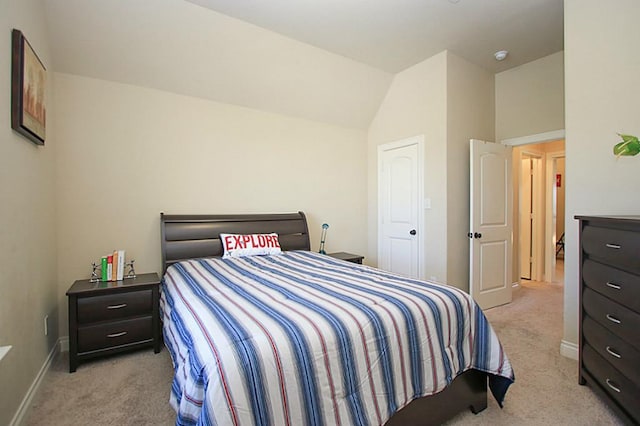 27827 Ramble Rock Ct, Katy, TX 77494 - carpeted bedroom with baseboards and vaulted ceiling