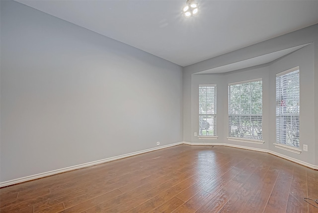 unfurnished room featuring wood-type flooring