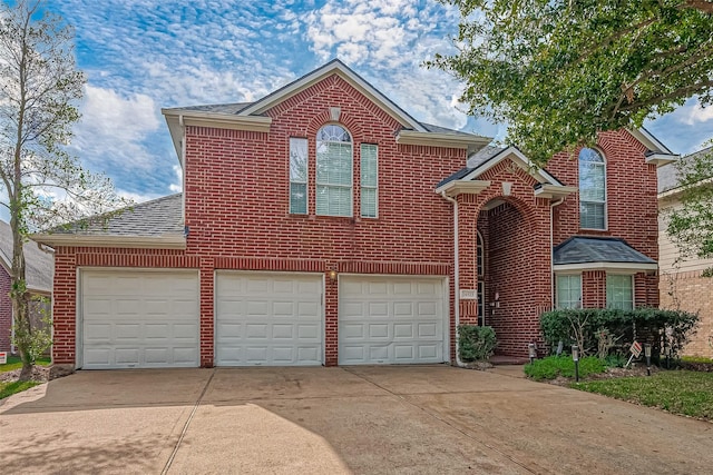 view of property featuring a garage