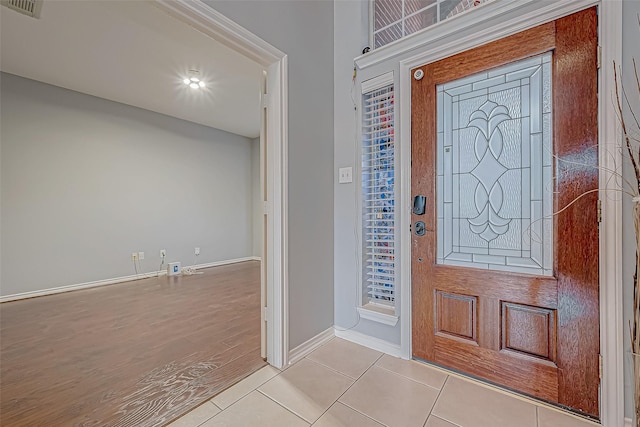 view of tiled foyer