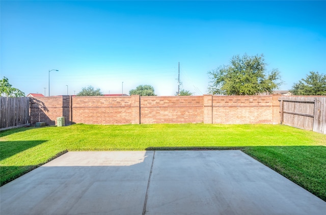 view of yard with a patio