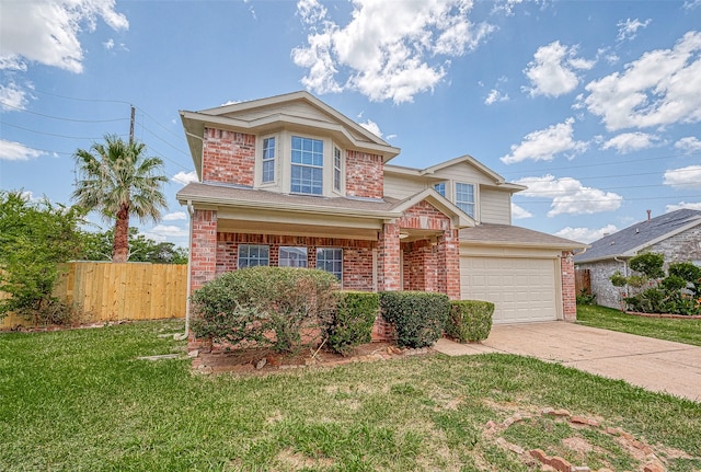 view of front property featuring a front yard