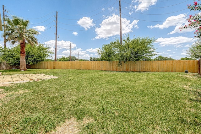 view of yard with a patio