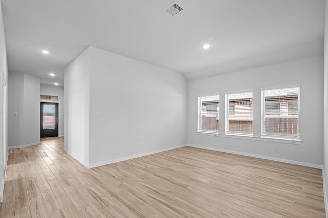 empty room featuring light hardwood / wood-style floors