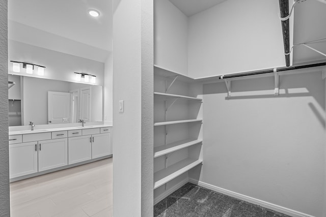 walk in closet with sink