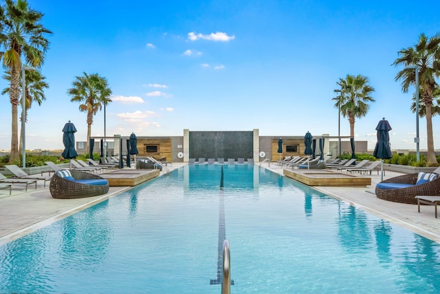 view of pool with a patio