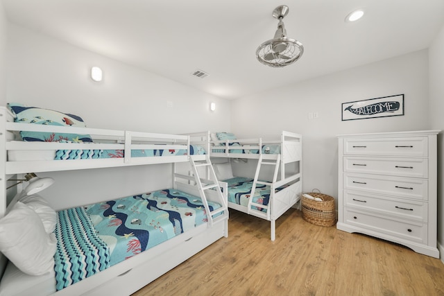 bedroom featuring light hardwood / wood-style flooring