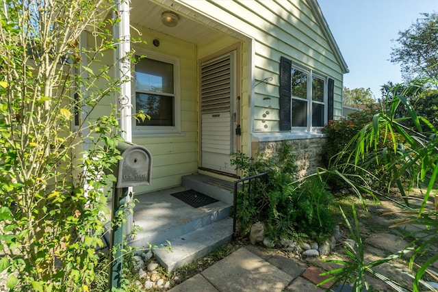 view of doorway to property