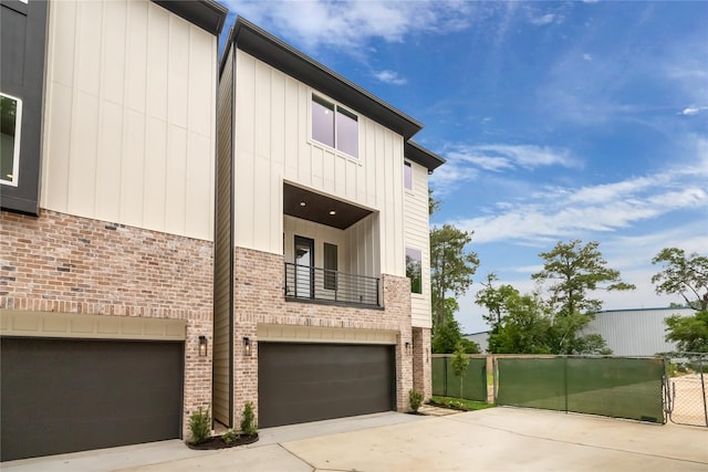 view of home's exterior featuring a garage