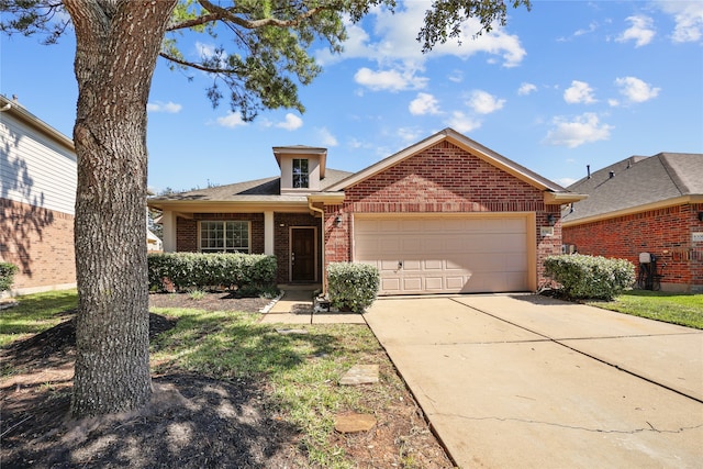 ranch-style home with a garage