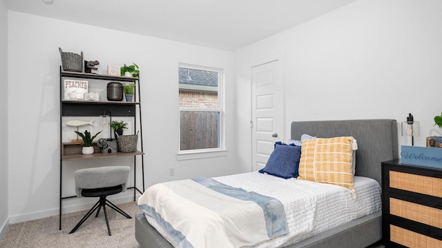 view of carpeted bedroom