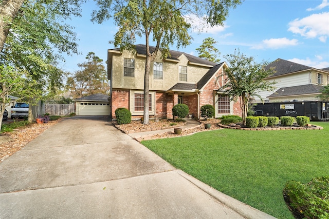 view of front of home featuring a front yard