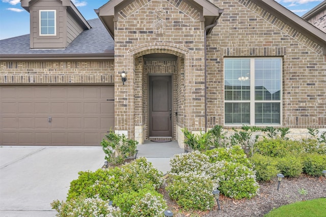 view of front facade with a garage