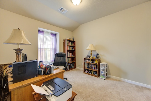 2446 Wembley Way, Rosenberg, TX 77471 - carpeted home office with lofted ceiling and baseboards